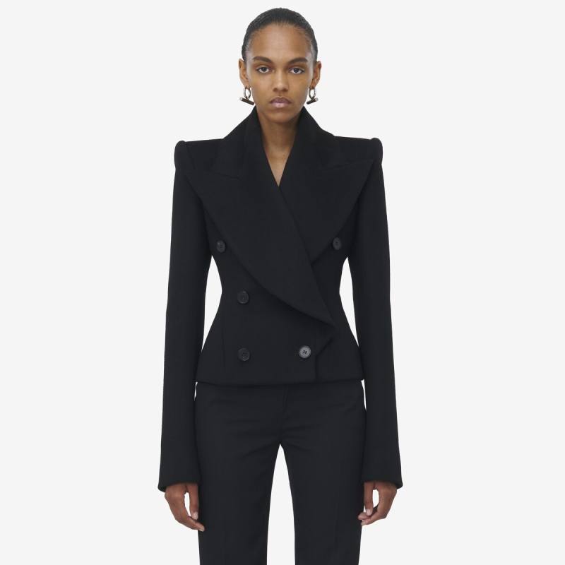 ALEXANDER MCQUEEN - Oversized Lapel Peacoat - Item 818831QKAA4